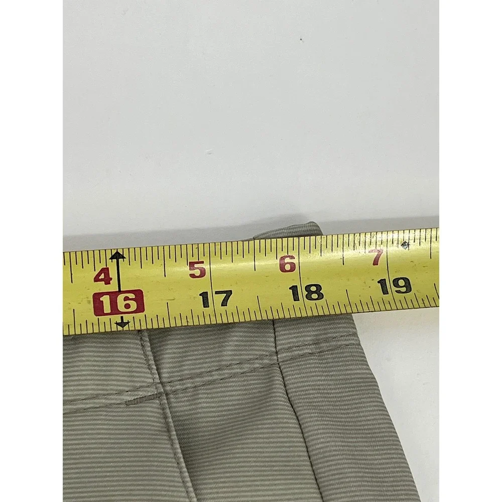 Bolle Mens Khaki Tan Micro Stripe Performance Golf Shorts‎ Size 36 Stretch